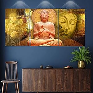 Snd Art Set Of 3 Abstract Decorative Lord Buddha Modern Art Home Decor Gift Item 6 Mm Mdf Framed Wall Paintings For…