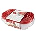 Rubbermaid TakeAlongs Divided Rectangular Food Storage Containers, 3.7 Cup, Tint Chili, 3 Count