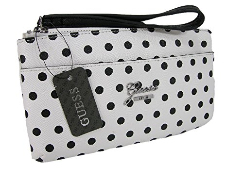 black and white polka dot purse