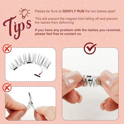 Higu Clace Kit Di Ciglia Magnetiche Con Applicatore, Ciglia Magnetiche Naturali Senza Colla, Facili Da Indossare Per Principianti (Stile HI)