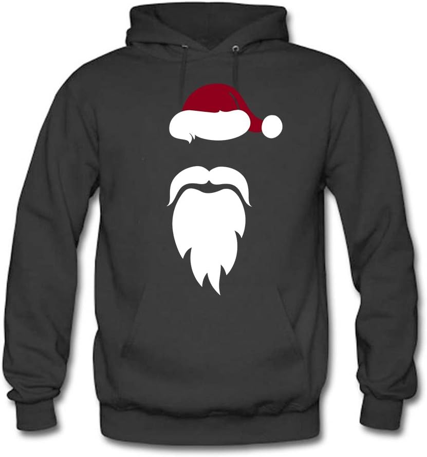 LizzieYun Men Sweatshirt Hoodie Warm Christmas Beard Long Sleeved Top Pullover Jumper