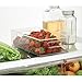 mDesign Storage Bin (2 Pack) - Strong Clear Plastic Fridge Organizer - BPA Free Vegetable Tray - Clear