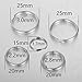 VALYRIA Keychain Findings 10pcs Stainless Steel Round Split Circular Key Ring Clips,25mmx3mm