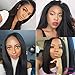 Anrosa Yaki Hair Clip in Yaki Hair Extensions Clip in Human Hair Yaki Hair Clip in Extensions for African American Yaki Straight Clip ins Natural Hair Thick Volume Natural Black 1B 10 inch 120 Gram