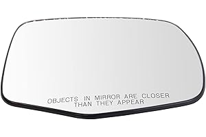 TRQ Passenger Side Heated Convex Mirror Glass with Backing Plate Compatible with 2016-2018 Honda Pilot, 2017-2019 Honda Ridgeline HO1325150
