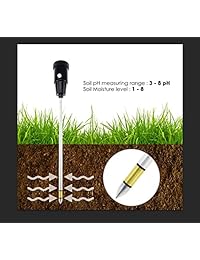 piso Test de pH y humedad Meter Tester Checker 295 mm 25,9 M (largo electrodo) Check Acidez alcalinidad para la producción de campo de césped viñedo Orchard Garden Maceta