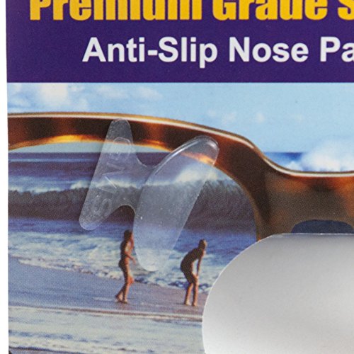 2 Pair Clear - 2.5mm x 17mm Non-Slip Nose Pads for Glasses by GMS Optical - Premium Grade Silicone (2 Pair)