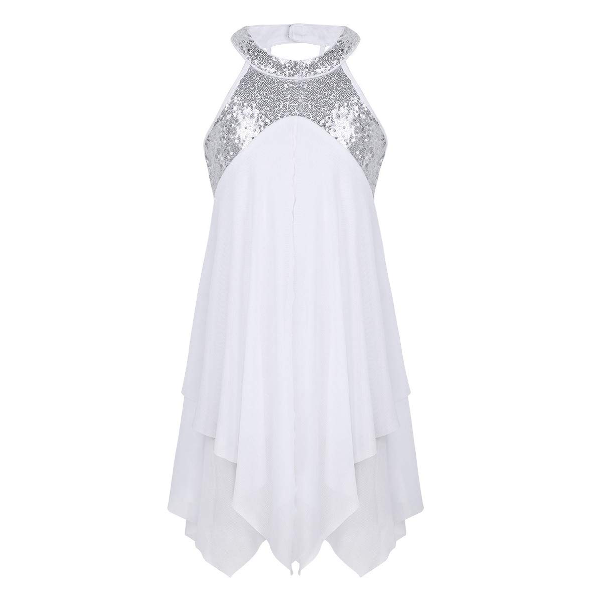 easyforever Kids Girls Basic Shiny Sequin Lyrical Modern Dance Leotard