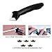 Caulking Tool Kit, 3 in 1 Caulk Tool Silicone Sealant Replace & Removal Tool with 4 Replaceable Pads and Silicone Scraper Tool Set for Bathroom Kitchen Room (black)