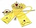 Princess Belle Deluxe Yellow Party Dress Costume (7-8, Style 3)