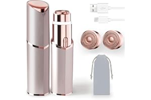 7D24HCARE Facial Hair Removal for Women, Portable Lady Shaver, Rechargeable Painless Hair Remover for Face, Upper Lips, Chin, Peach Fuzz