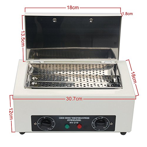 NSKI High Temperature Dry Heat Sterilizer Cabinet UV Disinfection Box Lab Vet Tattoo Autoclave Magnifer - Thumbnail 2