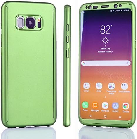 Samsung Galaxy S8 Plus Case,Ultra Thin Dual Layer Full Body Shockproof Protection Case Flexible Hard PC Hybrid Cover with A Soft Screen Protector for Galaxy S8 Plus(GREEN)