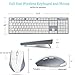 UHURU Wireless Keyboard and Mouse Combo, 2.4G Whisper Compact Full Size USB Wireless Keyboard and Mouse for Laptop, Mac, PC, Desktop, Tablet, Computer, Windows, Smart TV