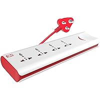 GM 3060 E-Book 4 + 1 Power Strip with Master Switch, Indicator, Safety Shutter & 4 international sockets