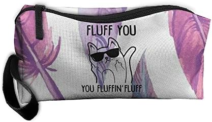 Fluff You You Fluffinâ€ Fluff Beauty Women Cosmetic Bags Portable Travel Toiletry Pouch Makeup Organizer With Zipper