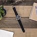 Benchmark Basics Black/Black Stitching 22mm Quick Release Silicone Watch Band - Replacement Rubber Watch Straps for Men & Women - Compatible with Regular & Smart Watches