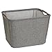 Household Essentials Medium Tapered Soft-Side Storage Bin with Wood Handles