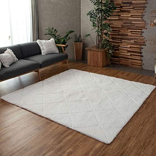 美しい ふわふわ シンプル フローリング 肌触り なめらか マット 白 