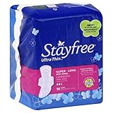 Stayfree Pads, Ultra Thin, Super Long, with Wings 16 pads