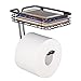 iDesign Classico Metal Wall Mount Toilet Paper Tissue Holder, Roll Reserve with Shelf for Kids', Guest, Master, Office Bathroom, 7.25
