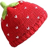 Y2k Beanie for Women Strawberry Crochet Hats Demon Beanies Cute Hat Grunge Emo Slouchy Warm Knitted Hats