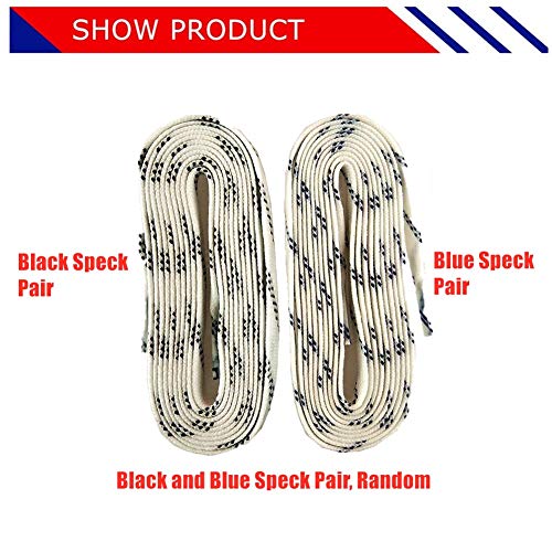 image for Adarowigen MEZUT Hockey Skate Laces Waxed and 1 Tightener,Heavy Duty f