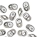 Matubo SuperDuo 2-Hole Czech Glass Beads, Silver, 2x5mm, 8g Tube