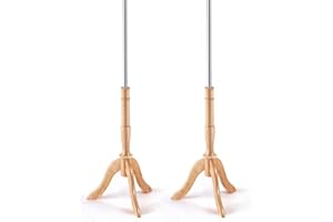 Leinuosen 2 Set Mannequin Stands Wood Tripod Dressmaker Form Base Dress Form Stands 45 Inches Compatible with Most Standard Mannequin for Shop Window Clothing Studio(Natural)