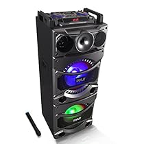 Pyle PSUFM1038BT Bluetooth PA Loudspeaker Karaoke Entertainment System, Wireless Mic
