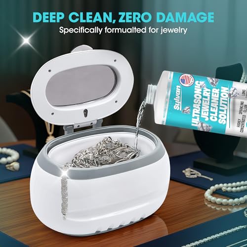 32 Oz Ultrasonic Jewelry Cleaner Solution + Free Cloth | Makes 50+ photo 11