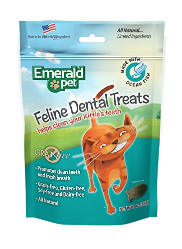 Smart n' Tasty Cat Ocean Fish Dental Grain Free Treats, 3-Ounce