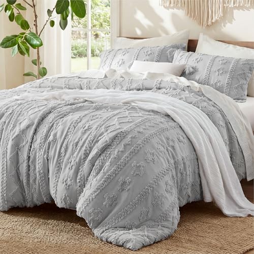 Bedsure Tufted Boho Comforter Set Queen