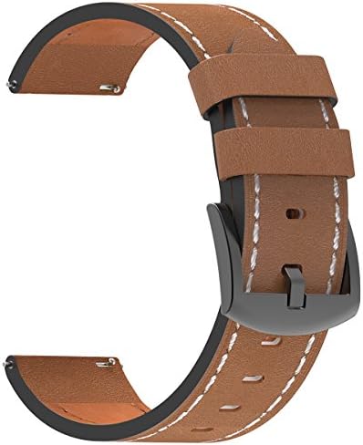 For Samsung Gear S3 Watch Bands Large,Austrake Replacement Leather strap with Stainless Steel Buckle for Samsung Gear S3 Classic / Frontier Smartwatch Band (Sienna Band with Black Buckle, 6.7" - 8.3")