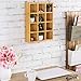 MyGift Wood Shadow Box 16x12, Wall Mounted Display Shelf with 12 Cubed Compartments