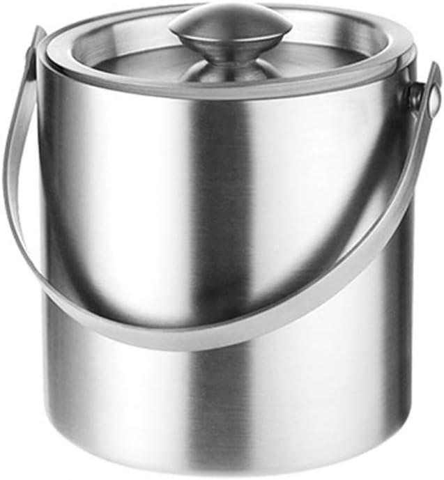LYRWISHJD Ice Bucket Well Made Insulated Stainless Steel Champagne