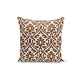 Athena Bacon Brown Damask Couch Pillowcase Cover Premier Prints Holly Caramel Macon Custom Zipper Closure