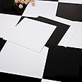 Alow Peel and Stick Floor Tile,20Pcs Black and White Self -Adhsive Peel and Stick Flooring Waterproof, Vinyl Flooring Easy to Install for Kitchen、Toilet (12×12in)