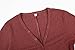 YOOGOG Women's Long Sleeve Bodysuit Polyester Cotton V-Neck top Leotard top Jumpsuit S Burgandy