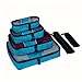 Forlina 6pc Set Packing Cubes Travel Luggage Organizer - Bonus Laundry Bag & Shoe Bag Included