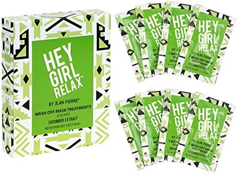Hey Girl Relax Wash Off Mask Treatment, Cucumber, 8 Count
