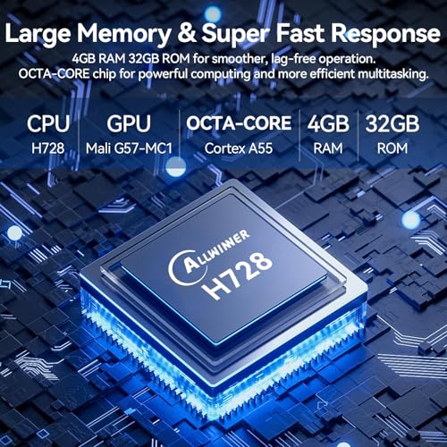 EASYTONE Android TV Box 14.0 2025, 4GB RAM 32GB ROM Android 14 TV Box 4K 8K WIFI6 1000M Ethernet Smart TV Boxes HDR10 R69 Plus H728 Octa-core TV Boxes Support 3D 2.4G 5.8G Dual WiFi BT5.0 USB 3.0