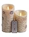 Set of 2 Luminara Birch Bark Flameless Candles: 3.5