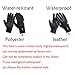 Waterproof Touchscreen Cycling Gloves Winter Warm Full Finger Outdoor Ski Snow Bike Women Men Adjustable Size Glove for Smart Phone,Black,S /Plam width:2.95in