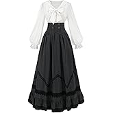 CR ROLECOS Victorian Dress Women Renaissance Gowns Edwardian Costume Vintage 1800s Dress