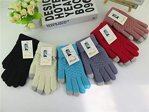 Winter HOT WaitingU Thicken Soft Knitted Texting Touch Screen Gloves Smartphones PC Laptop Tablet Driving Skiing Cycling Liners Smart Touch-nology in Fingertips iPhone Use Outdoors - Thumbnail 4