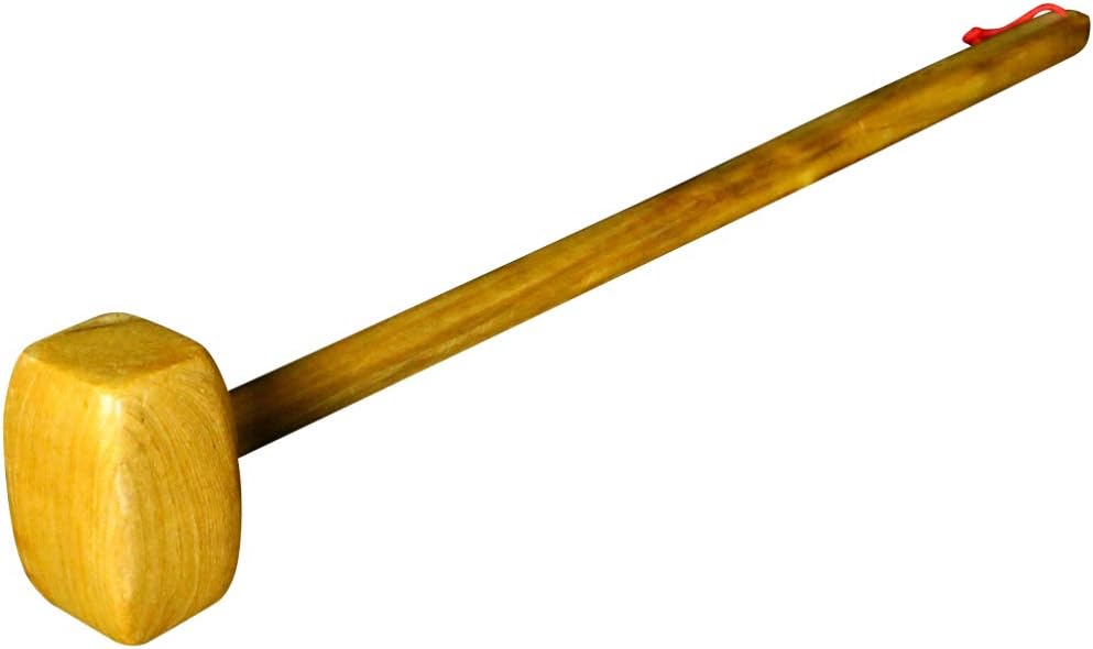 ULTNICE Wood Hammer Long Handle Hammer Rod Back Shoulder Massaing