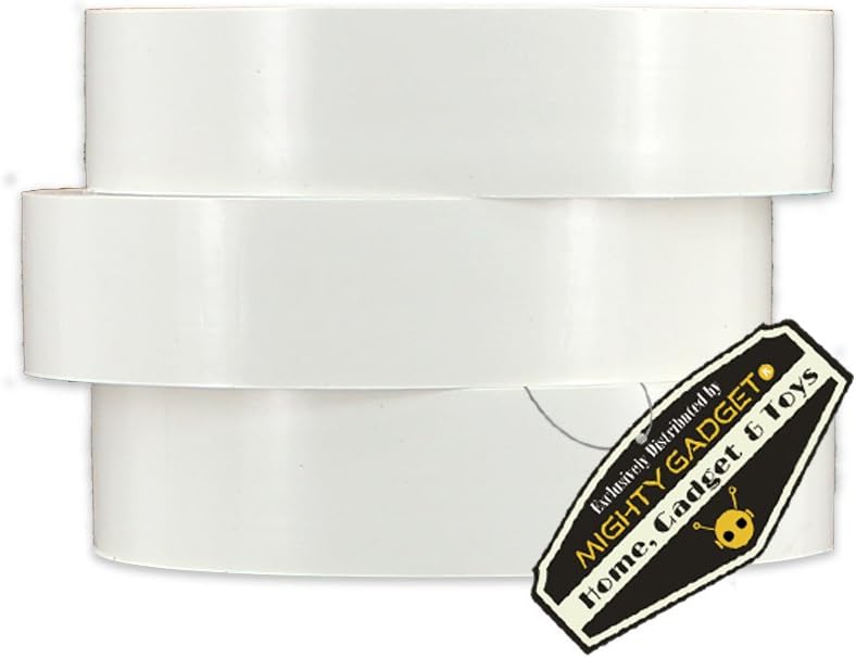 3 Pack of Mighty Gadget (R) Professional Grade UL Listed White Color PVC Electrical Tapes with Durable Rubber Based Adhesive, Rated up to 600 Volts and 176 °F - Dimensions: 3/4” (W) x 60 Feet (L)