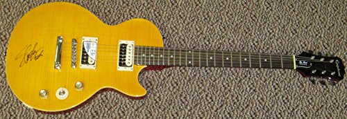 SLASH SIGNED GUNS N ROSES AUTOGRAPH GUITAR EPIPHONE AFD MODEL PROOF PIC PSA COA