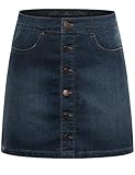 THENEWNEW Womens Front Button Down Mini Skirt